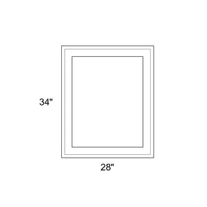 28" x 34" - Switchable Privacy Window - Fixed - White Vinyl