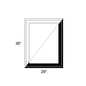 28" x 36" - Switchable Privacy Window - Fixed - Black/White Vinyl