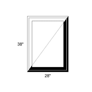 28" x 38" - Switchable Privacy Window - Fixed - Black/White Vinyl