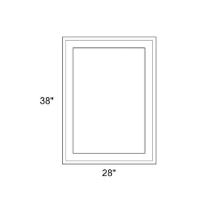 28" x 38" - Switchable Privacy Window - Fixed - White Vinyl