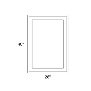 28" x 40" - Switchable Privacy Window - Fixed - White Vinyl