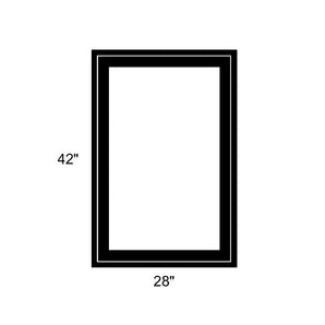 28" x 42" - Switchable Privacy Window - Fixed - Black Vinyl