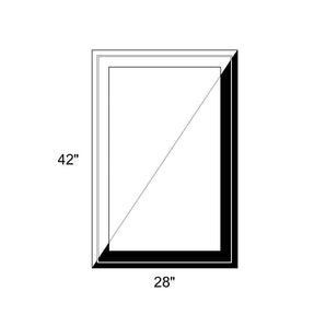 28" x 42" - Switchable Privacy Window - Fixed - Black/White Vinyl