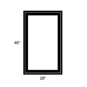 28" x 46" - Switchable Privacy Window - Fixed - Black Vinyl