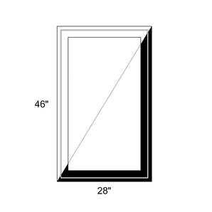 28" x 46" - Switchable Privacy Window - Fixed - Black/White Vinyl