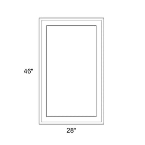 28" x 46" - Switchable Privacy Window - Fixed - White Vinyl