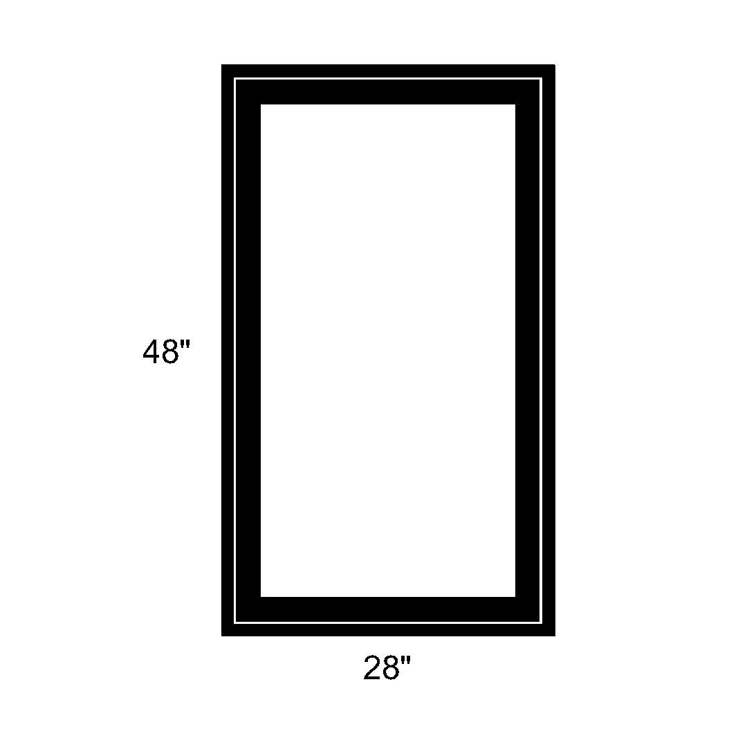 28 x 48 - Fixed Switchable LC Privacy Glass Window - Black Vinyl ...