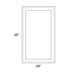 28" x 48" - Switchable Privacy Window - Fixed - White Vinyl