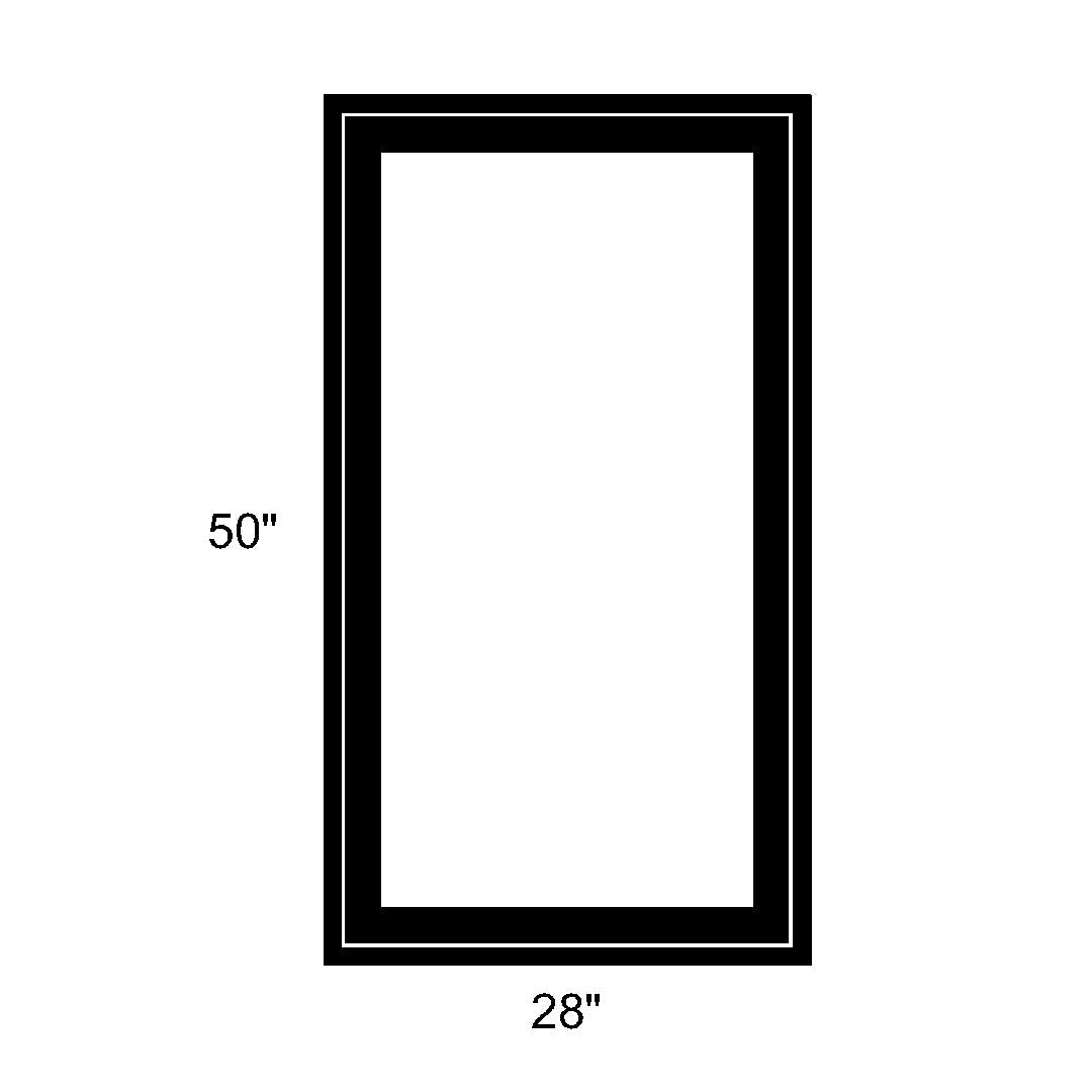 28 x 50 - Fixed Switchable LC Privacy Glass Window - Black Vinyl ...
