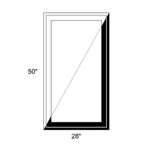 28" x 50" - Switchable Privacy Window - Fixed - Black/White Vinyl