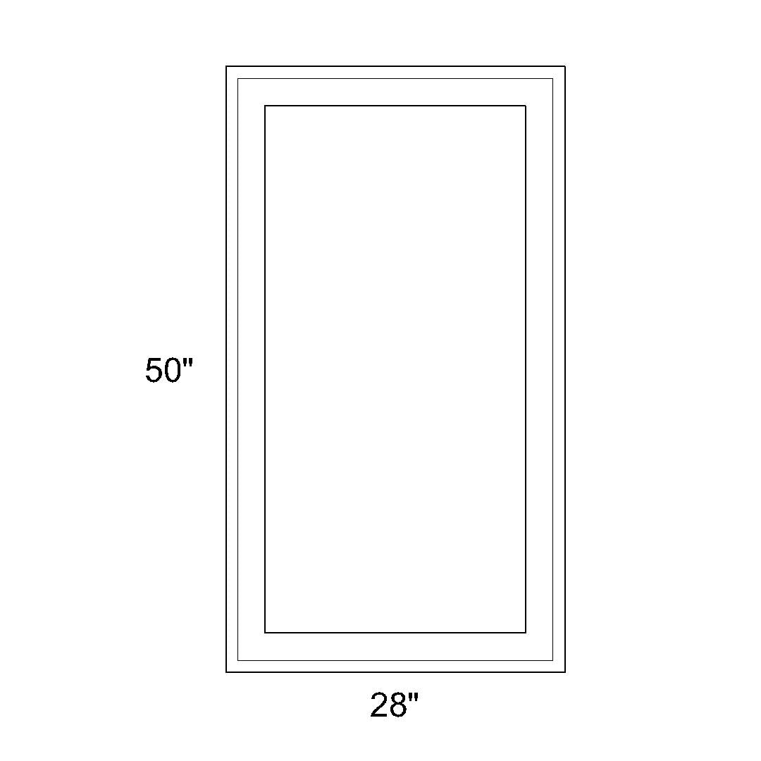 28 x 50 - Fixed Switchable LC Privacy Glass Window - White Vinyl ...