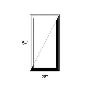 28" x 54" - Switchable Privacy Window - Fixed - Black/White Vinyl