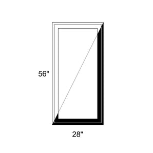 28" x 56" - Switchable Privacy Window - Fixed - Black/White Vinyl