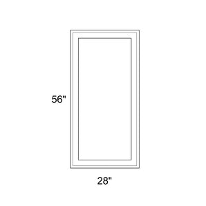 28" x 56" - Switchable Privacy Window - Fixed - White Vinyl