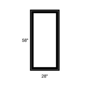 28" x 58" - Switchable Privacy Window - Fixed - Black Vinyl