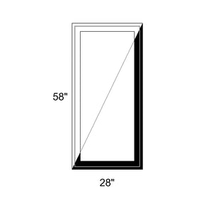 28" x 58" - Switchable Privacy Window - Fixed - Black/White Vinyl