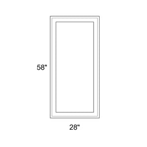 28" x 58" - Switchable Privacy Window - Fixed - White Vinyl