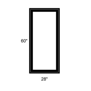 28" x 60" - Switchable Privacy Window - Fixed - Black Vinyl