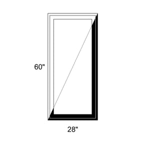 28" x 60" - Switchable Privacy Window - Fixed - Black/White Vinyl