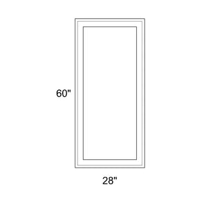 28" x 60" - Switchable Privacy Window - Fixed - White Vinyl