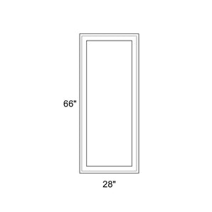 28" x 66" - Switchable Privacy Window - Fixed - White Vinyl