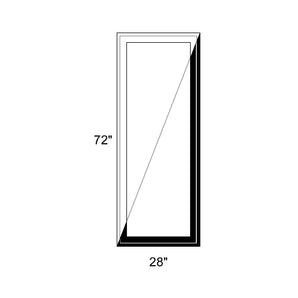 28" x 72" - Switchable Privacy Window - Fixed - Black/White Vinyl