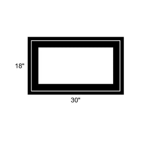 30" x 18" - Switchable Privacy Window - Fixed - Black Vinyl