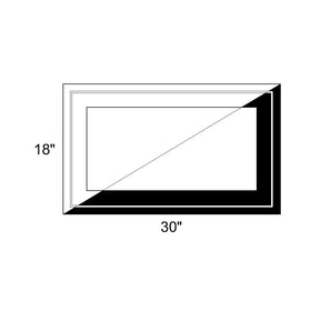 30" x 18" - Switchable Privacy Window - Fixed - Black/White Vinyl