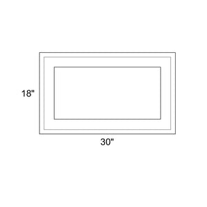 30" x 18" - Switchable Privacy Window - Fixed - White Vinyl