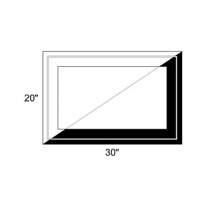 30" x 20" - Switchable Privacy Window - Fixed - Black/White Vinyl