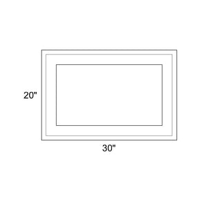 30" x 20" - Switchable Privacy Window - Fixed - White Vinyl