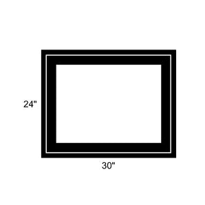 30" x 24" - Switchable Privacy Window - Fixed - Black Vinyl