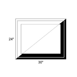 30" x 24" - Switchable Privacy Window - Fixed - Black/White Vinyl