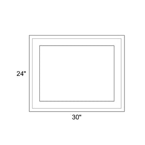 30" x 24" - Switchable Privacy Window - Fixed - White Vinyl