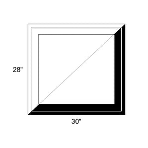 30" x 28" - Switchable Privacy Window - Fixed - Black/White Vinyl