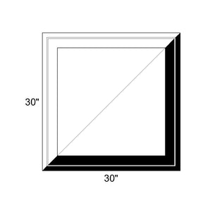 30" x 30" - Switchable Privacy Window - Fixed - Black/White Vinyl