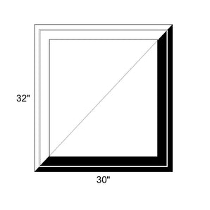 30" x 32" - Switchable Privacy Window - Fixed - Black/White Vinyl