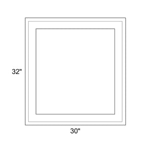 30" x 32" - Switchable Privacy Window - Fixed - White Vinyl