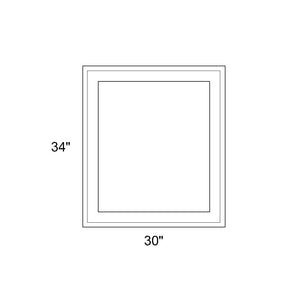 30" x 34" - Switchable Privacy Window - Fixed - White Vinyl