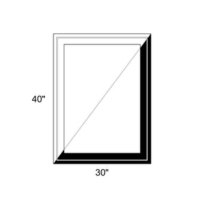 30" x 40" - Switchable Privacy Window - Fixed - Black/White Vinyl