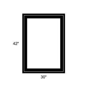 30" x 42" - Switchable Privacy Window - Fixed - Black Vinyl