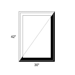 30" x 42" - Switchable Privacy Window - Fixed - Black/White Vinyl