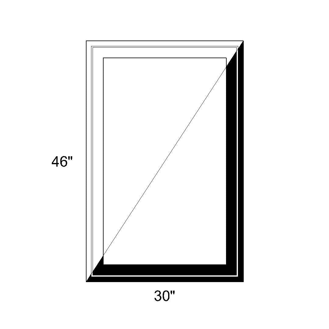 Window 30x44 30 x 46 - Fixed Switchable LC Privacy Glass Window - Black/White Vinyl ...