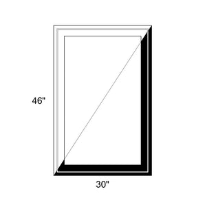 30" x 46" - Switchable Privacy Window - Fixed - Black/White Vinyl