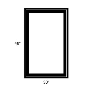 30" x 48" - Switchable Privacy Window - Fixed - Black Vinyl