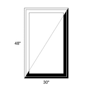 30" x 48" - Switchable Privacy Window - Fixed - Black/White Vinyl