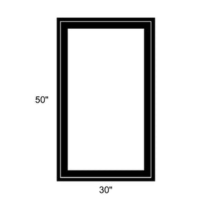 30" x 50" - Switchable Privacy Window - Fixed - Black Vinyl