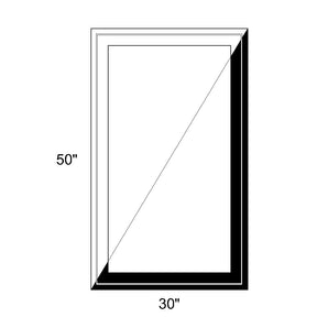 30" x 50" - Switchable Privacy Window - Fixed - Black/White Vinyl