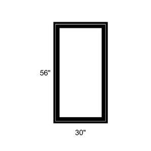 30" x 56" - Switchable Privacy Window - Fixed - Black Vinyl