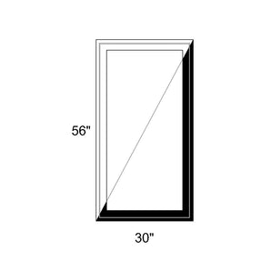 30" x 56" - Switchable Privacy Window - Fixed - Black/White Vinyl